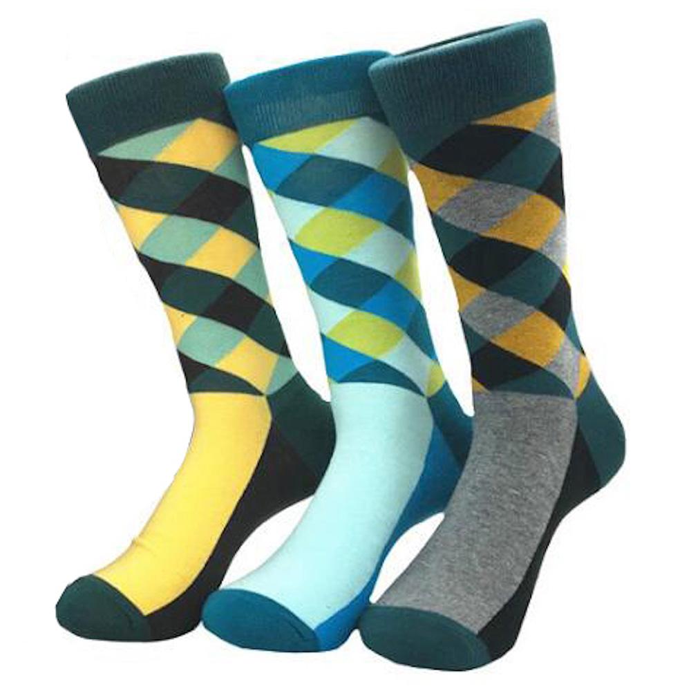 AESO-S016_8fcd422f-be97-4357-bb0c-eb54d2e6ab33 Men's Pattern 3pk Assorted Bundle Colorful Socks - Amedeo Exclusive