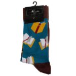 Blue and Brown-European Made - Egyptian Cotton Socks - Premium Cotton Fun socks with Soft Elastic - Image 2