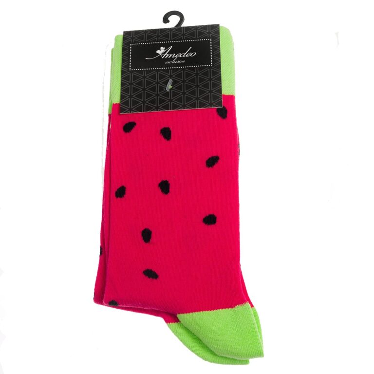 Pink Printed-European Made - Egyptian Cotton Socks - Premium Cotton Fun socks with Soft Elastic - Celino Corp.