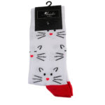 White Printed-European Made - Egyptian Cotton Socks - Premium Cotton Fun socks with Soft Elastic - Celino Corp.