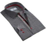 Black & White Mens Slim Fit Designer Dress Shirt - tailored Cotton Shirts for Work and Casual Wear - Celino Corp.