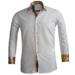 Multicolor Pattern Mens Slim Fit Designer Dress Shirt - tailored Cotton Shirts for Work