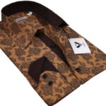 Pattern Mens Slim Fit Designer Dress Shirt - tailored Cotton Shirts for Work