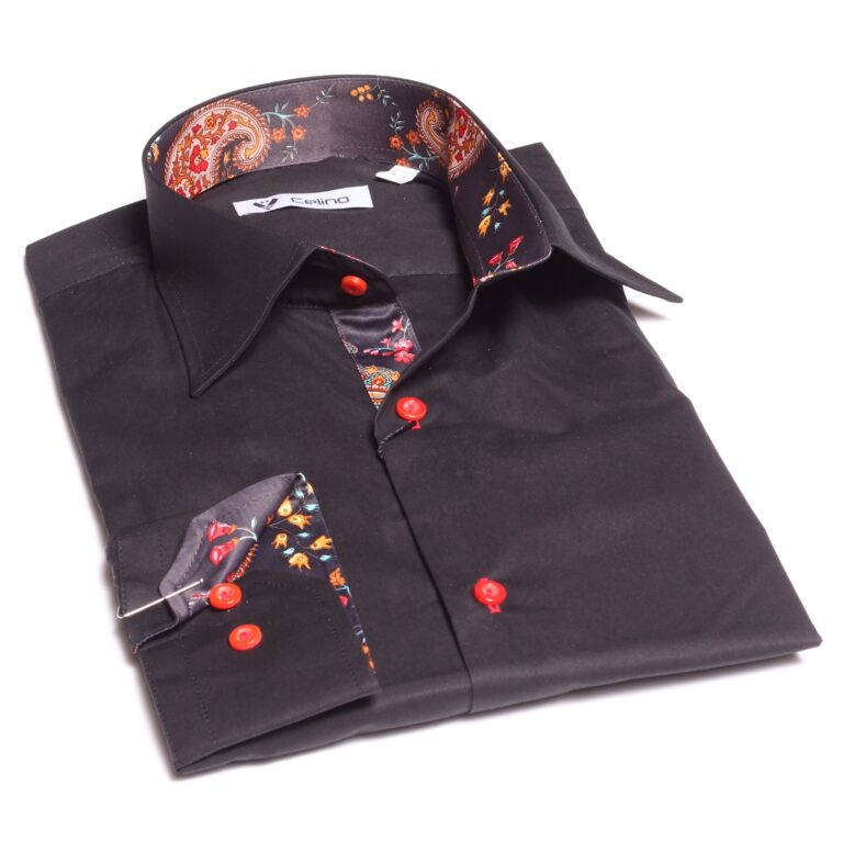 Mens Slim Fit Designer Dress Shirt - tailored Cotton Shirts for Work - Celino Corp.