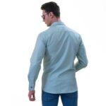 Green with Gren Sailor inside Slim Fit Designer Dress Shirt - tailored Cotton Shirts for Work - Image 5