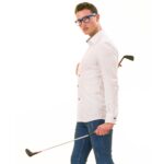 White with Floral inside Slim Fit Designer Dress Shirt - tailored Cotton Shirts for Work - Image 3