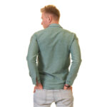 Green Multicolor Pattern Mens Slim Fit Designer Dress Shirt - tailored Cotton Shirts for Work - Image 4