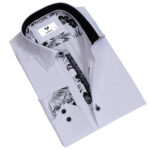 Multicolor Pattern Mens Slim Fit Designer Dress Shirt - tailored Cotton Shirts for Work