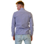Purple Multicolor Pattern Mens Slim Fit Designer Dress Shirt - tailored Cotton Shirts for Work - Image 3