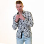 Multicolor Pattern Mens Slim Fit Designer Dress Shirt - tailored Cotton Shirts for Work - Image 2