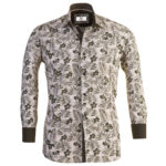 Floral Mens Slim Fit Designer Dress Shirt - tailored Cotton Shirts for Work - Image 2