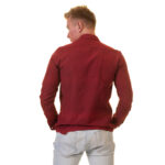 Dark Red Mens Slim Fit Designer Dress Shirt - tailored Cotton Shirts for Work - Image 5