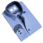 Multicolor Pattern Mens Slim Fit Designer Dress Shirt - tailored Cotton Shirts for Work