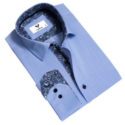 Multicolor Pattern Mens Slim Fit Designer Dress Shirt - tailored Cotton Shirts for Work