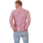 Pink Check Mens Slim Fit Designer Dress Shirt - tailored Cotton Shirts for Work - Image 4