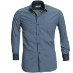 Multicolor Mens Slim Fit Designer Dress Shirt - tailored Cotton Shirts for Work - Image 2