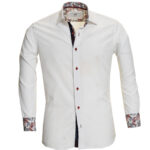 Multicolor Mens Slim Fit Designer Dress Shirt - tailored Cotton Shirts for Work - Image 2