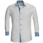 Multicolor Mens Slim Fit Designer Dress Shirt - tailored Cotton Shirts for Work - Image 2