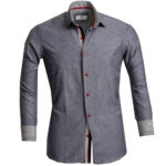 Mens Slim Fit Designer Dress Shirt - tailored Cotton Shirts for Work - Image 2