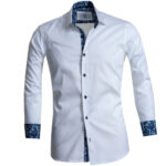 Mens Slim Fit Designer Dress Shirt - tailored Cotton Shirts for Work - Image 2
