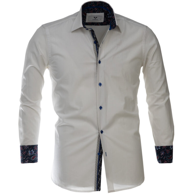 Multicolor Pattern Mens Slim Fit Designer Dress Shirt - tailored Cotton Shirts for Work - Celino Corp.