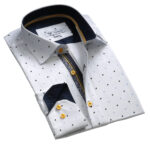 Mens Slim Fit Designer Dress Shirt - tailored Cotton Shirts for Work