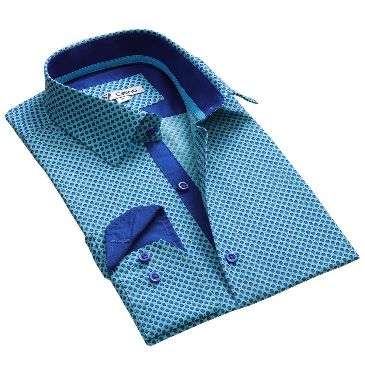 CEBD8360_2 Mens Slim Fit Designer Dress Shirt - tailored Cotton Shirts for Work and Casual Wear - Image 1