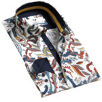 Colorful Paisley Mens Slim Fit Designer Dress Shirt - tailored Cotton Shirts for Work and Casual - Celino Corp.