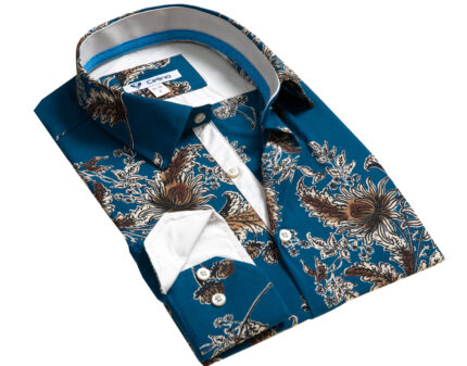 Mens Slim Fit Designer Dress Shirt - tailored Cotton Shirts for Work