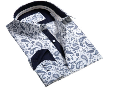 Mens Slim Fit Designer Dress Shirt - tailored Cotton Shirts for Work