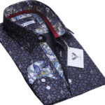 Multicolor Pattern Mens Slim Fit Designer Dress Shirt - tailored Cotton Shirts for Work