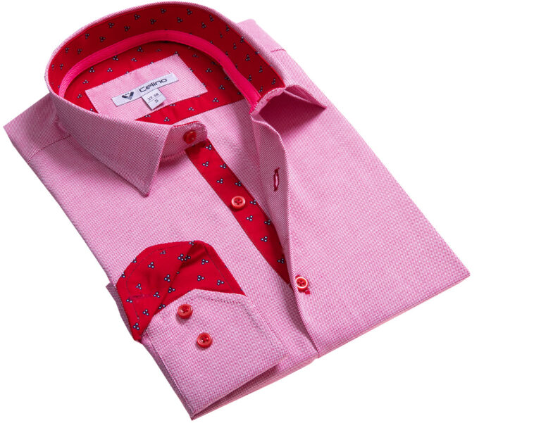 Mens Slim Fit Designer Dress Shirt - tailored Cotton Shirts for Work - Celino Corp.