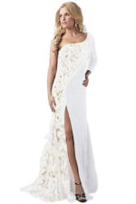 Women Cocktail Party Dress Formal Wedding Bridesmaid Long Ball Prom White Gown - Celino Corp.