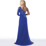 Women Cocktail Party Dress Formal Wedding Bridesmaid Long Blue Floral Gown - Celino Corp.