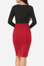 Ladies Fashion Clothes Long Sleeve V-Neck Sexy Modern Womens Official Dress - Celino Corp.