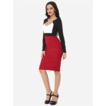 Ladies Fashion Clothes Long Sleeve V-Neck Sexy Modern Womens Official Dress - Celino Corp.
