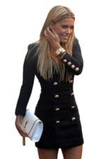 Women Winter V Neck Jacket Coat Medium Long Casual Long Sleeve Dress - Celino Corp.
