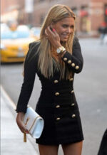 Women Winter V Neck Jacket Coat Medium Long Casual Long Sleeve Dress - Celino Corp.
