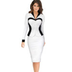 Celino Women's Official Sexy Long Sleeve Bodycon White Mini Dress - Celino Corp.