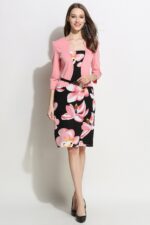 Celino Ladies Sleeveless V-Neck Polka Dot Printed Black Mini Dresses - Image 6