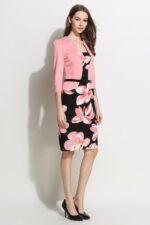 Celino Ladies Sleeveless V-Neck Polka Dot Printed Black Mini Dresses - Image 3