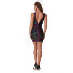 Celino Women's Ladies Cocktail Sleeveless Multi Color Bandage Mini Bodycon Dress