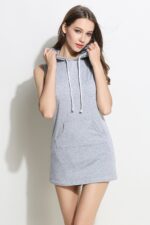 Celino Women's sexy Gray Stripe Sleeveless Short Mini Dress - Celino Corp.