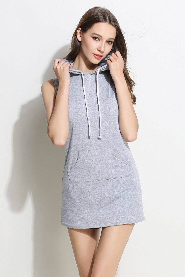 Celino Women's sexy Gray Stripe Sleeveless Short Mini Dress - Celino Corp.