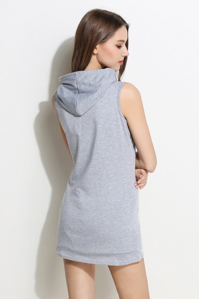 Celino Women's sexy Gray Stripe Sleeveless Short Mini Dress - Celino Corp.