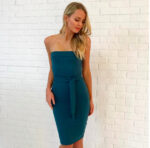 Celino Women's Cocktail Party Kookai Oakley Green Strapless Mini Dress - Image 4
