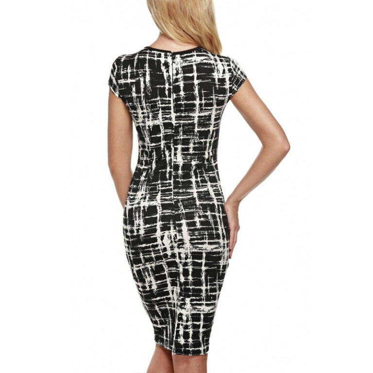 Celino Women's Short Sleeve Office Party Black Pencil Bodycon Dress - Celino Corp.