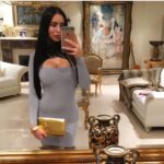Celino Women Cocktail  Long Sleeve Above Knee-Length Grey Bodycon Dress - Image 4