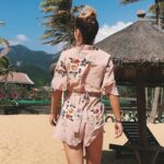 Celino Women Apricot Floral Printed V-Neck Short Sleeve Party Club Mini Dress - Image 3