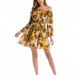 Celino Women's Sexy Multicolor Floral Off shoulder Mini Dress - Celino Corp.